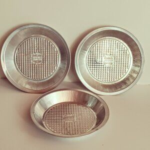 3 Vintage Bakers Square Embossed Aluminum Pie Pan